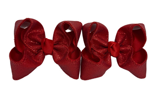 Red Glitter Mini Piggies Lynlee Blair's Bows