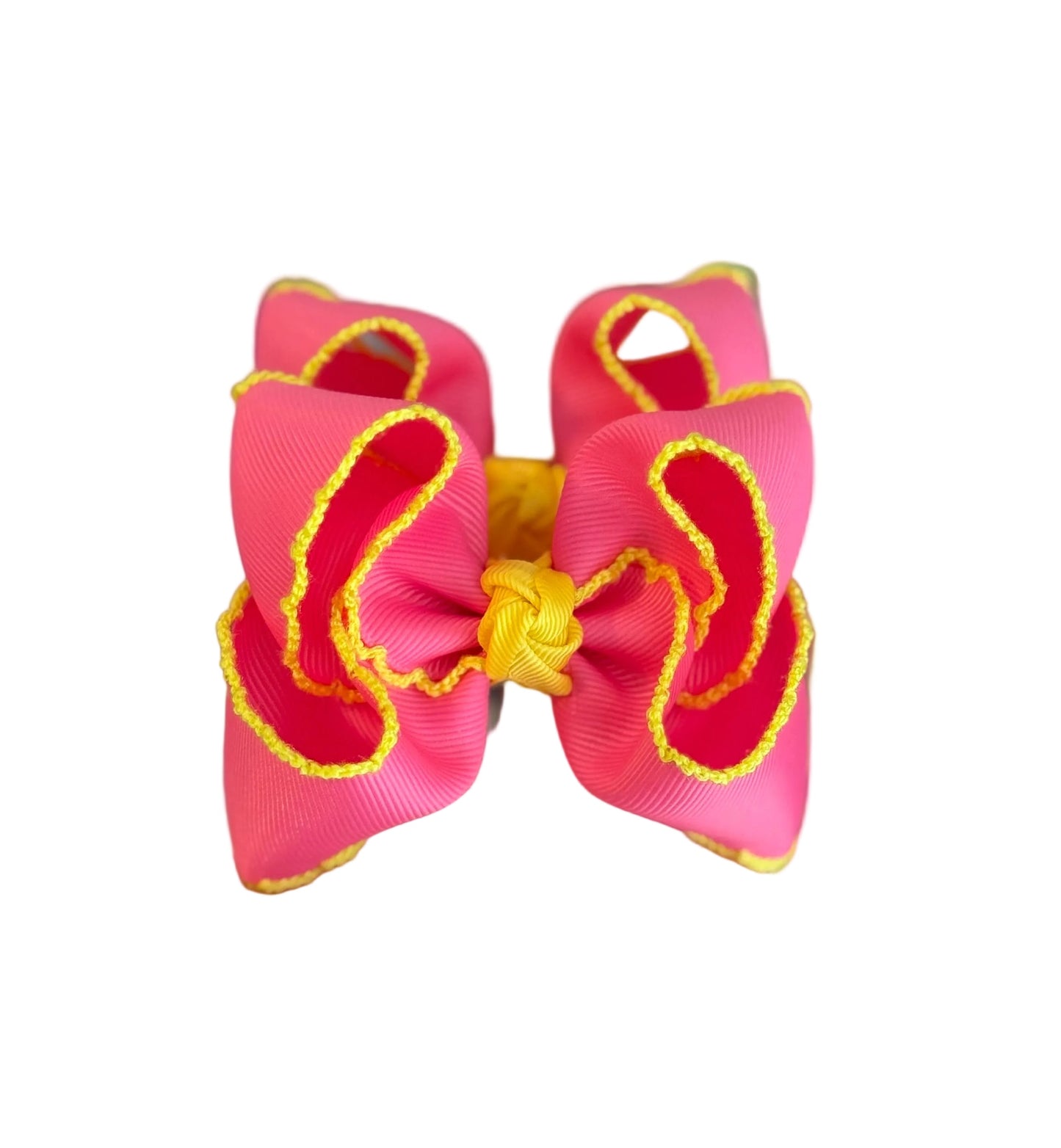 RTS 3.5” Pink/Yellow Piggies Lynlee Blair's Bows