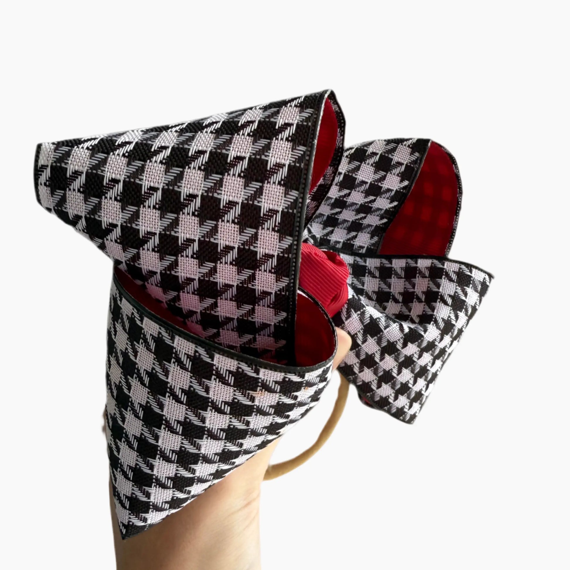 Crimson Houndstooth Lynlee Blair's Bows