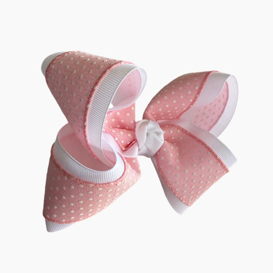 Pink/White Swiss Dot Lynlee Blair's Bows