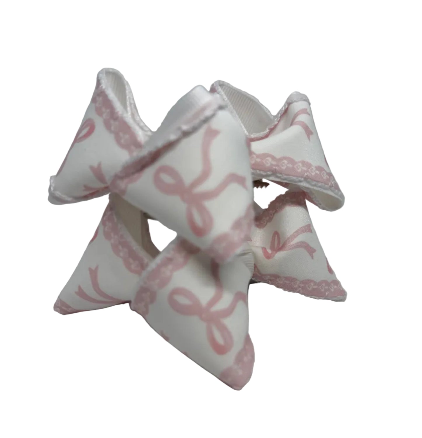 Pink/White Bow Piggies Lynlee Blair's Bows