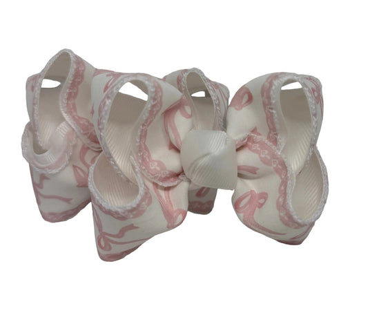 Pink/White Bow Piggies Lynlee Blair's Bows