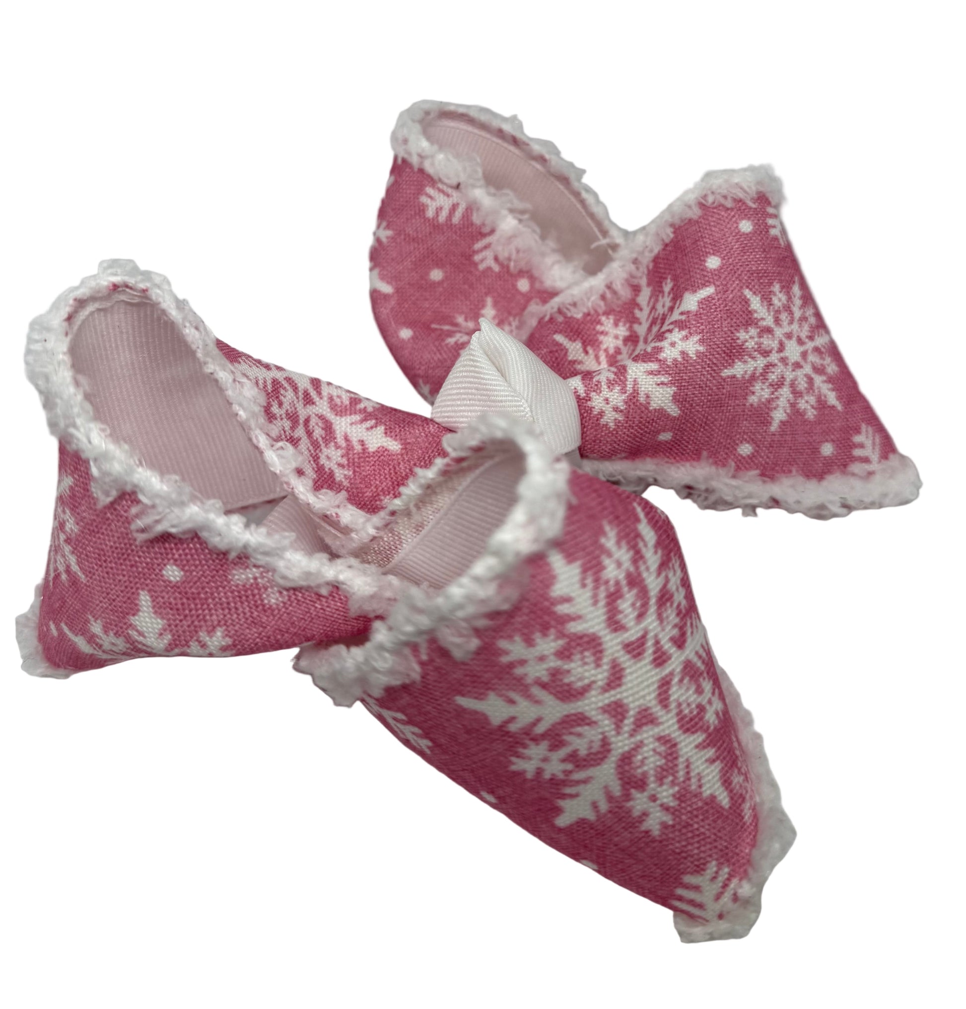 Pink And White Snowflakes Lynlee Blair's Bows