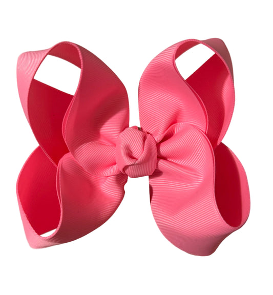 Bubblegum Pink Solid Bow Lynlee Blair's Bows