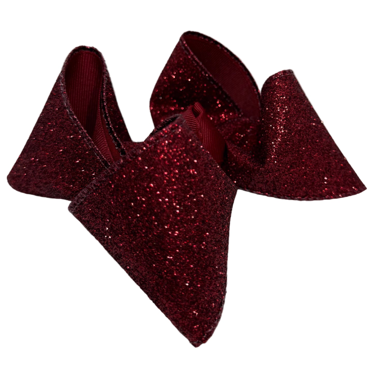 Maroon Glitter Bow Lynlee Blair's Bows