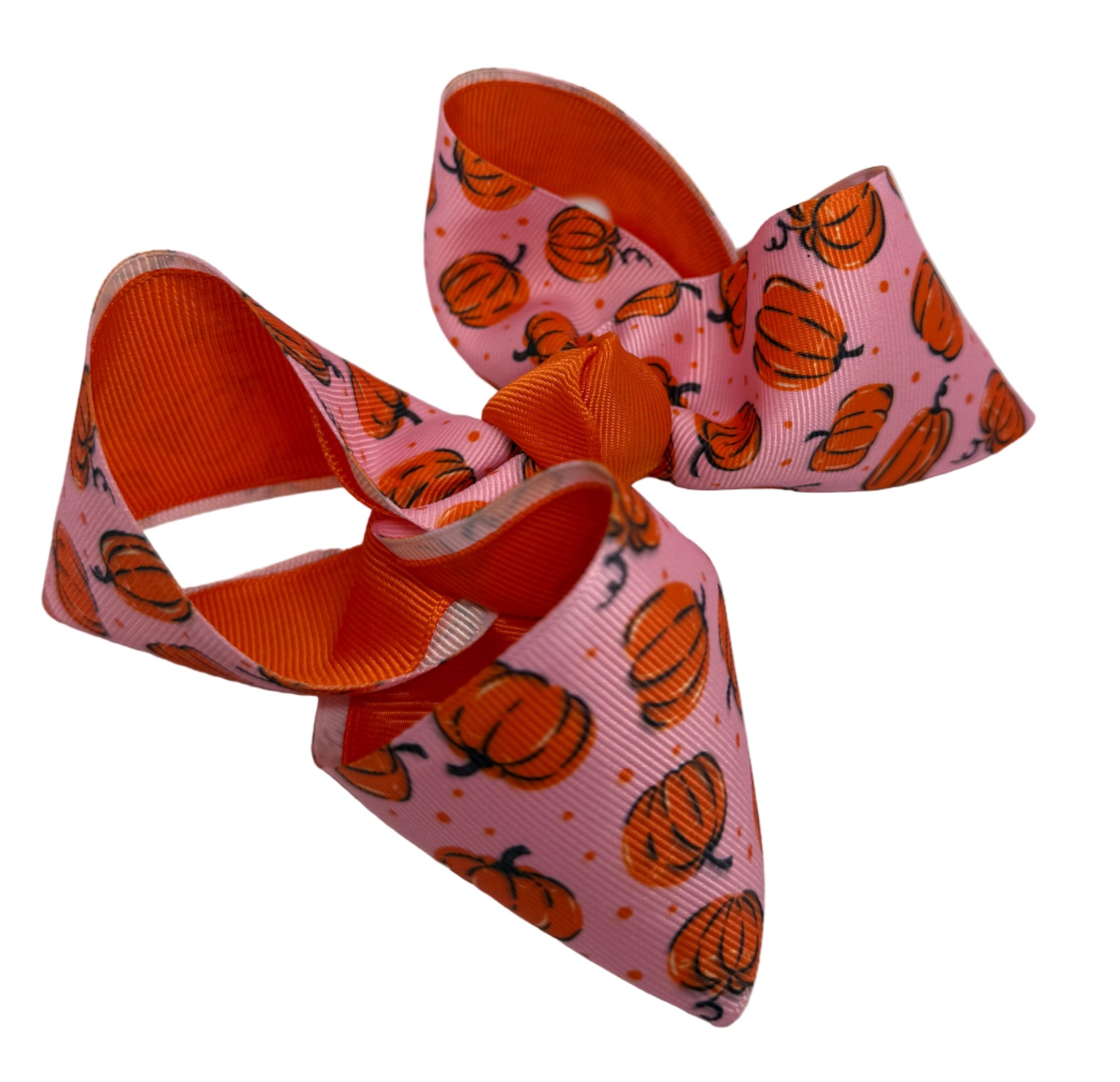 Orange And Pink Pumpkin Bow Lynlee Blair's Bows