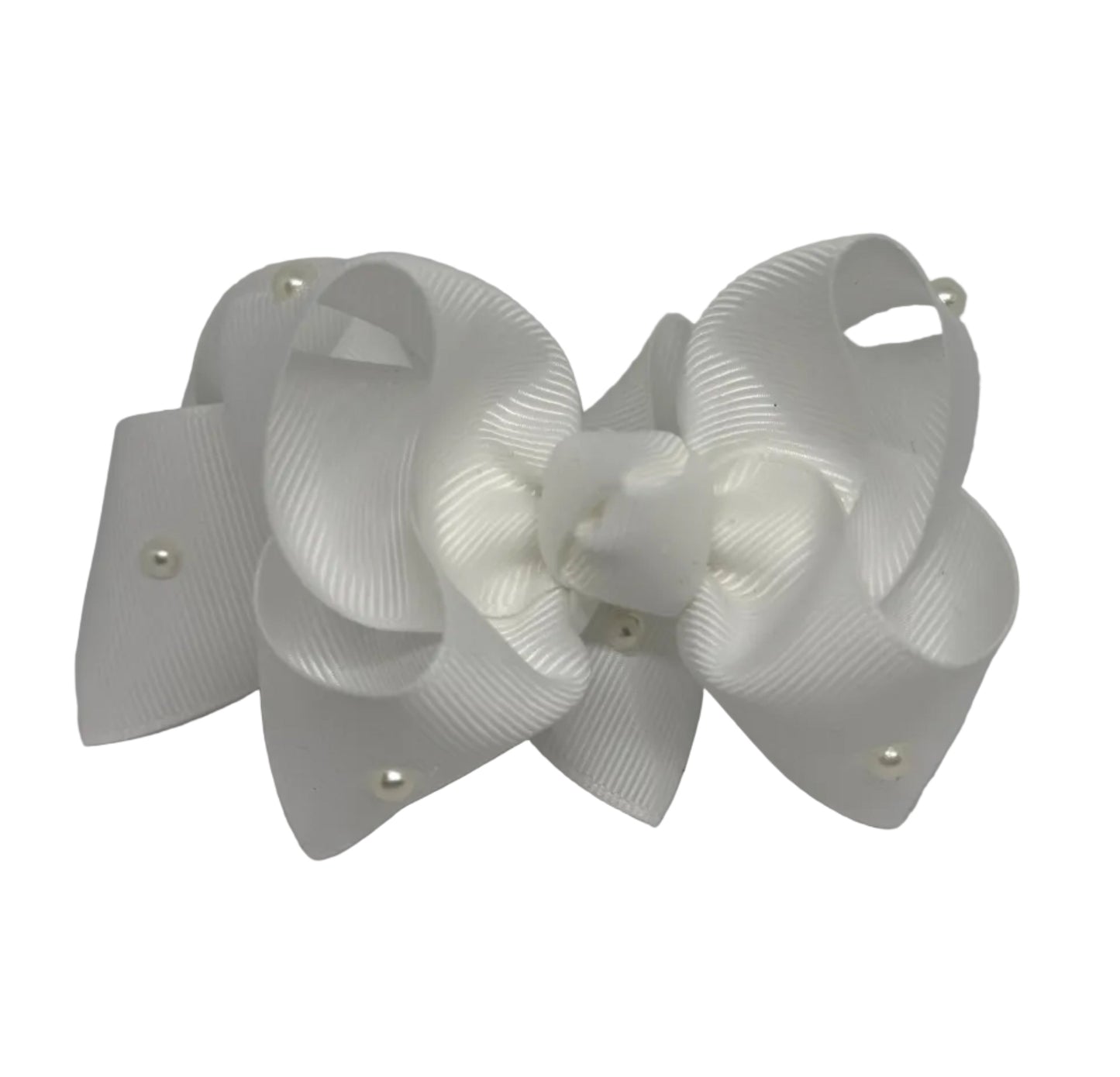 White Piggies With Pearls Lynlee Blair's Bows