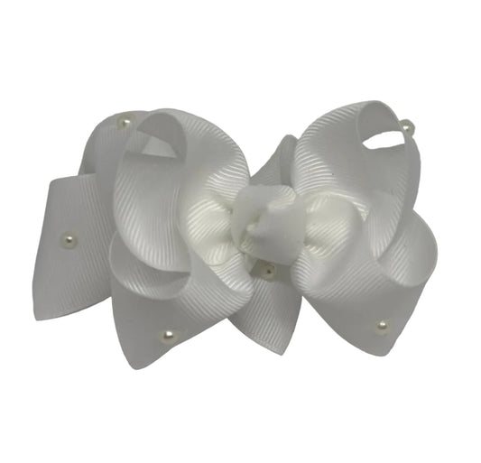 White Piggies With Pearls Lynlee Blair's Bows