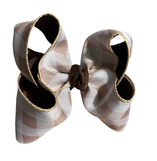 Brown Plaid Bow