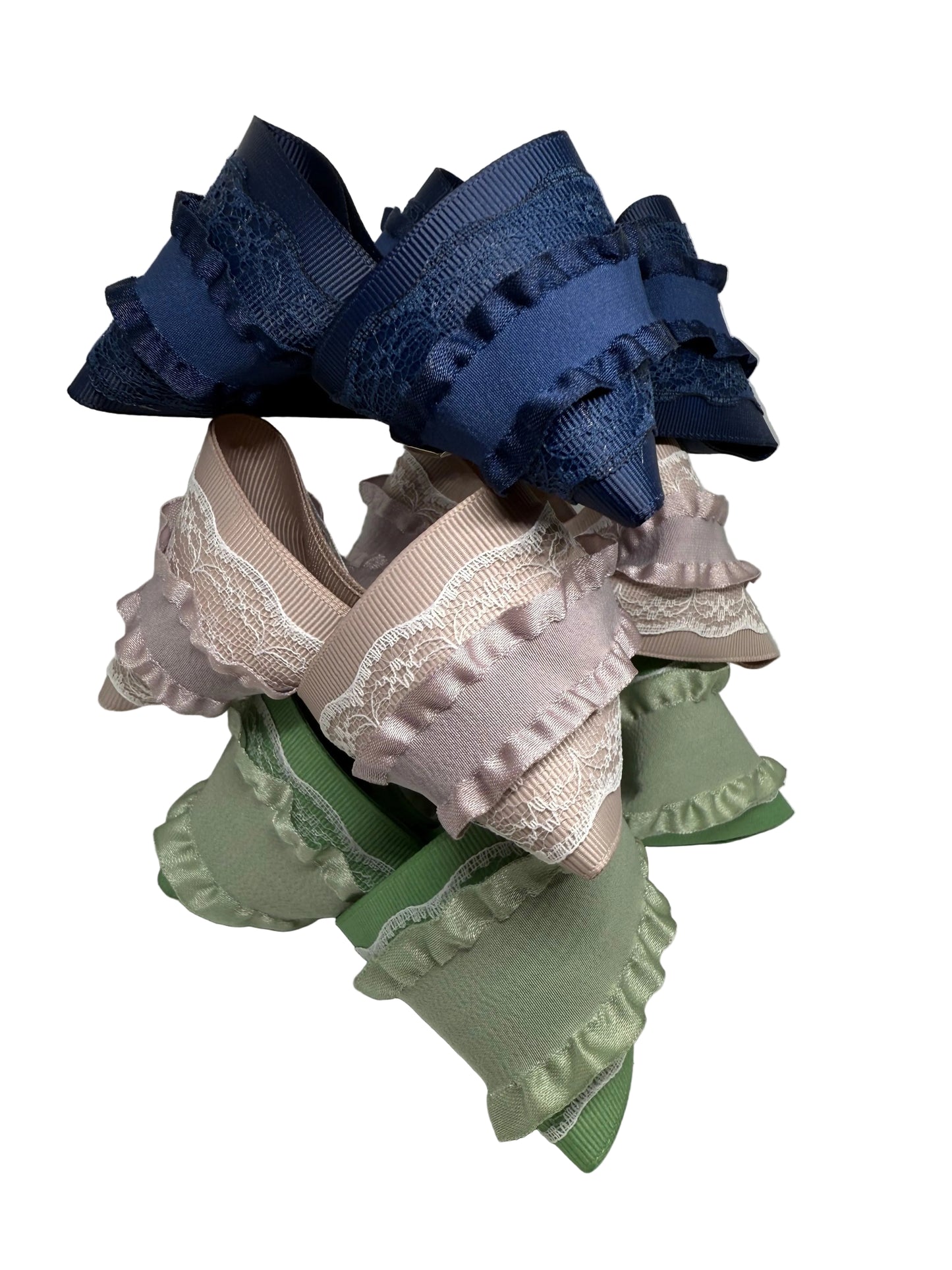 Discounted Fall Ruffle Lace Bow Bundle