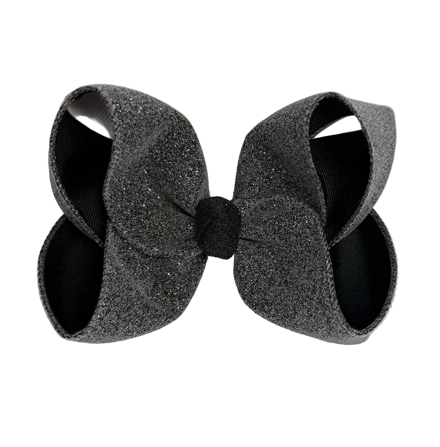 Black Glitter New Years Bow