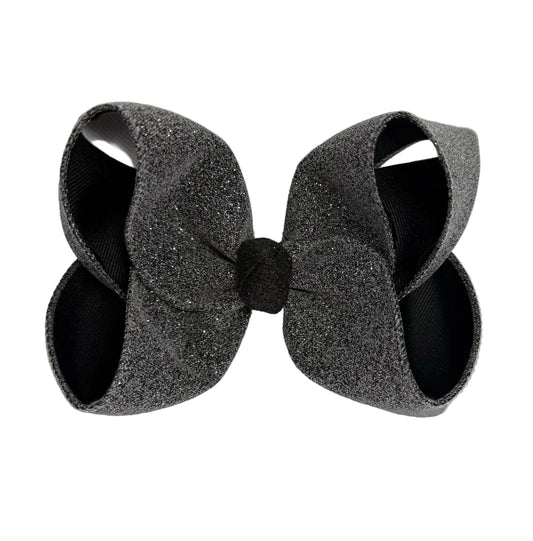 Black Glitter New Years Bow