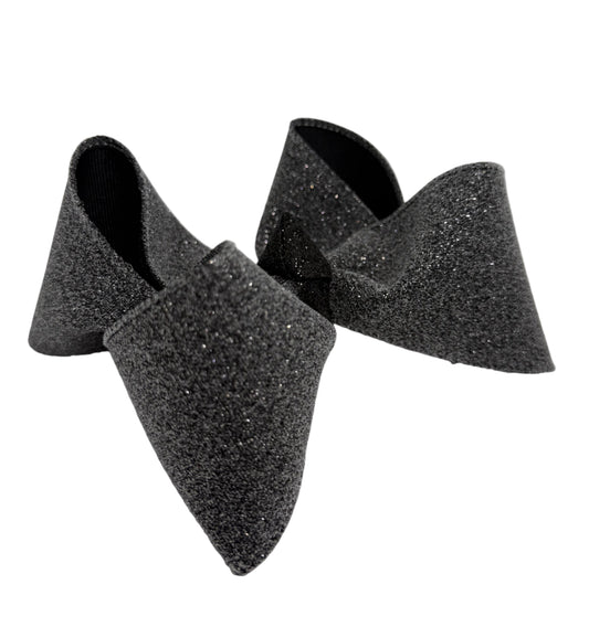 Black Glitter New Years Bow