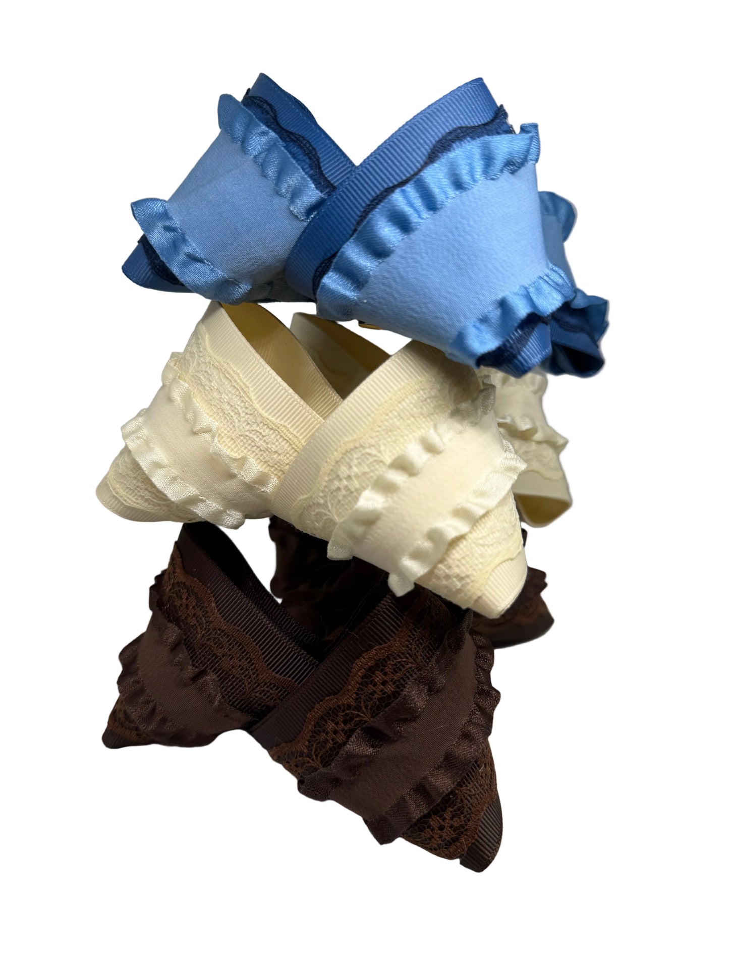 Discounted Fall Ruffle Lace Bow Bundle